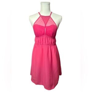 Adore Me‎ Pink Mesh Babydoll Dress M Valentine’s Day Lingerie Halter